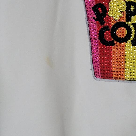 Lola and the Boys- Girls popcorn sweatshirt- white - size Large- READ - Picture 4 of 9